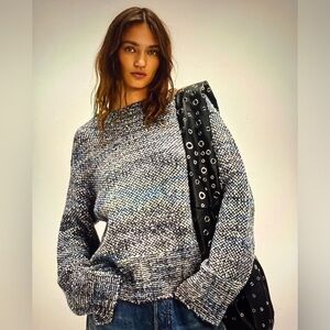 Free People Cotton Candy Crew Neck Sweater